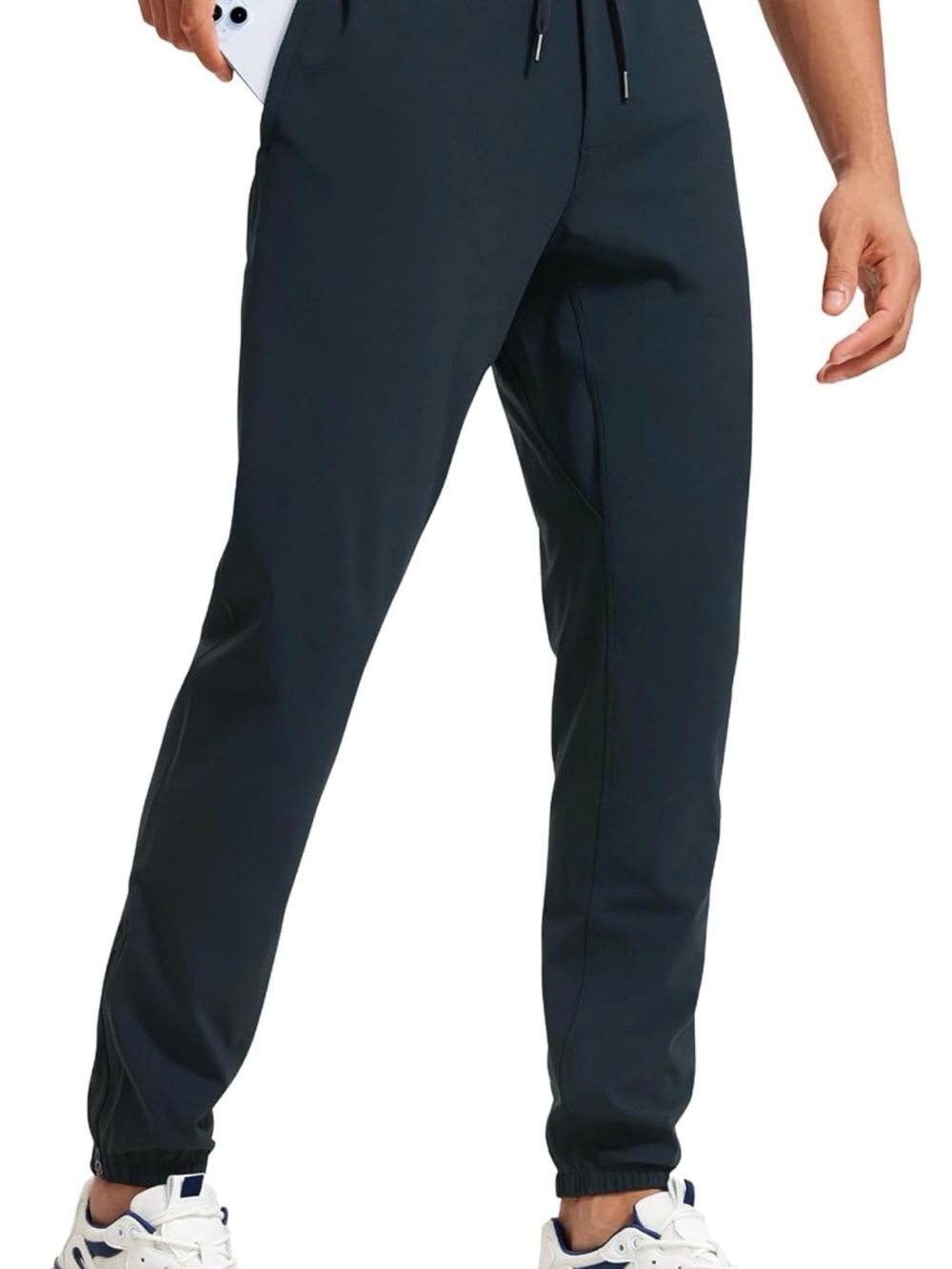 Men’s CRZ YOGA 4-Way Stretch Athletic Joggers - Navy Blue - Size Large